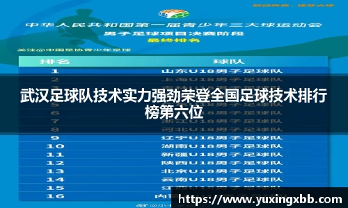 武汉足球队技术实力强劲荣登全国足球技术排行榜第六位